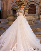 Mermaid wedding dress with train