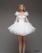Robe blanche courte chic