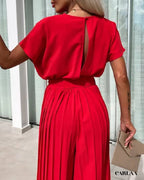 Women's pleated jumpsuit