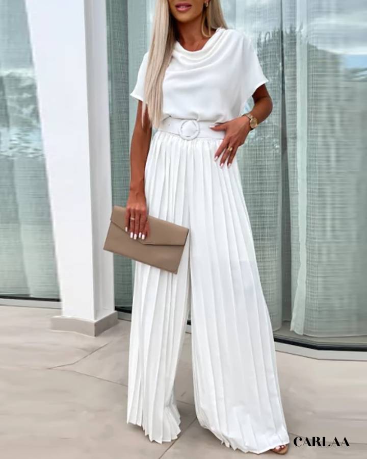 Women's pleated jumpsuit