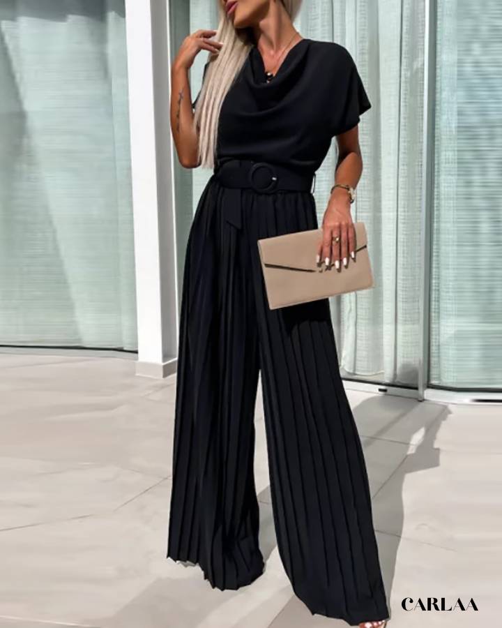 Women's pleated jumpsuit