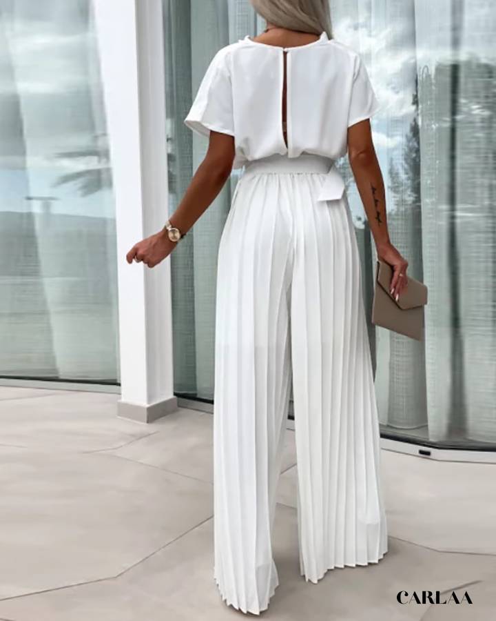 Women's pleated jumpsuit