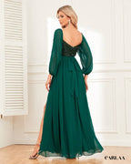 Long-sleeved formal dress