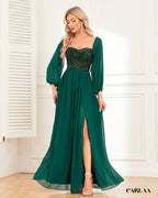 Long-sleeved formal dress