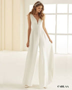 Combinaison pantalon femme mariage