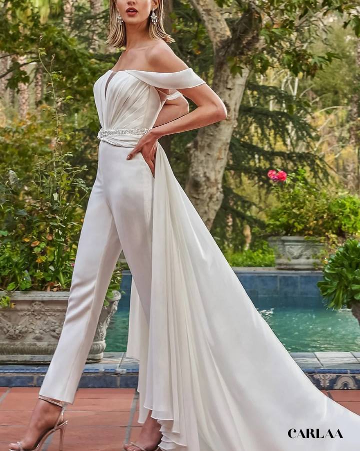Combinaison pantalon avec traine