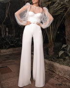 Women's dressy jumpsuit for a wedding