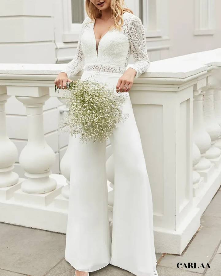 Combinaison mariage blanche