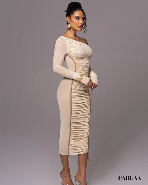 Robe longue femme manche longue