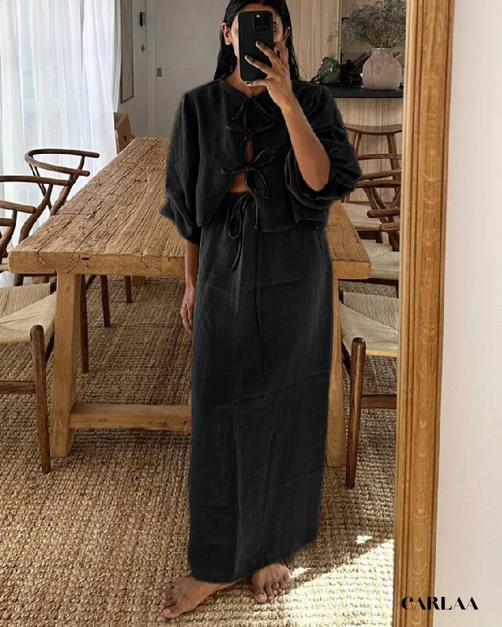 Ensemble jupe longue et haut