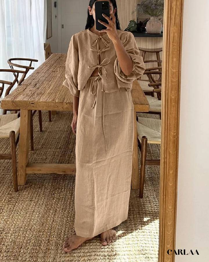 Ensemble jupe longue et haut