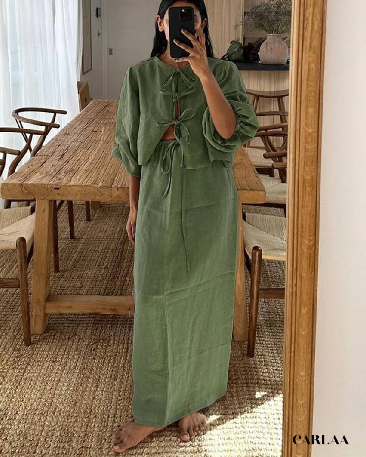 Ensemble jupe longue et haut