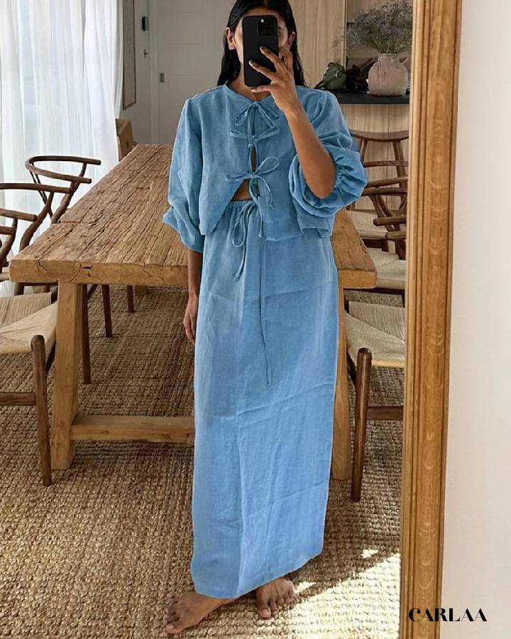 Ensemble jupe longue et haut