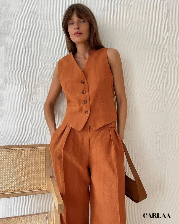 Ensemble pantalon top femme