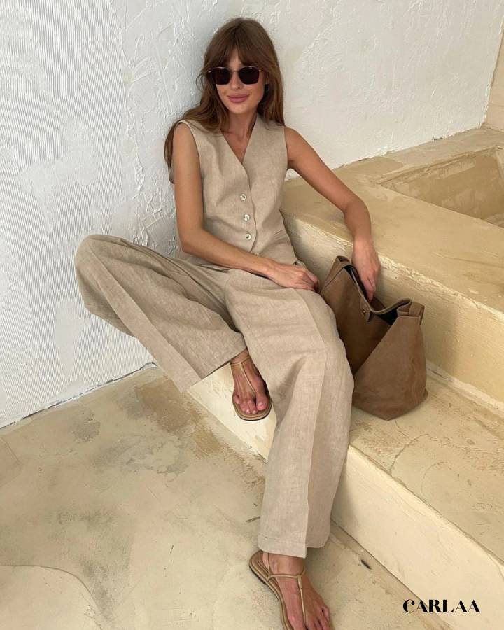 Ensemble pantalon top femme