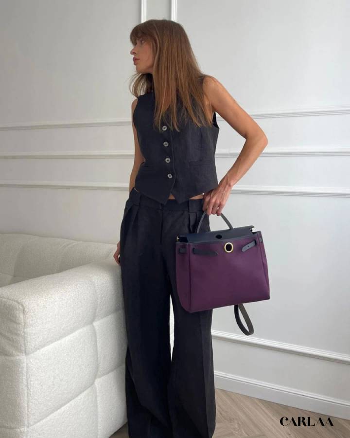 Ensemble pantalon top femme