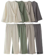 Ensemble pantalon chemise fluide