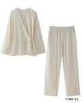 Ensemble pantalon chemise fluide