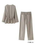 Ensemble pantalon chemise fluide