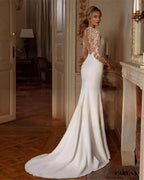 Elegant long dress for a wedding