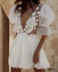 Robe manche bouffante mariage