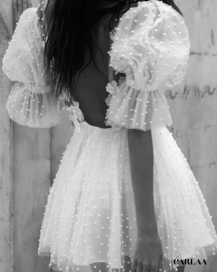 Robe manche bouffante mariage