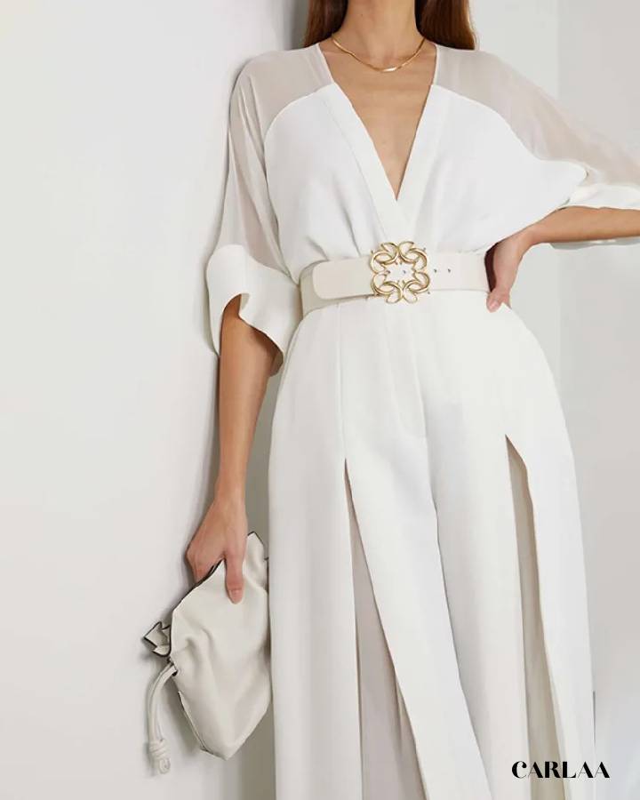 Combinaison pantalon blanche