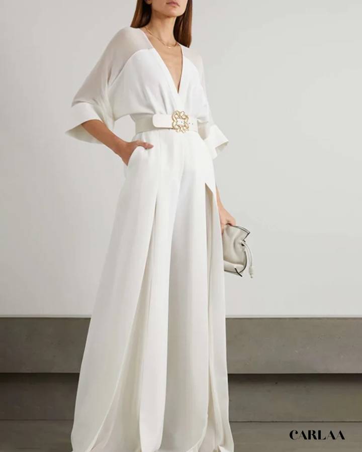 Combinaison pantalon blanche