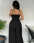 Women's black flowing jumpsuit