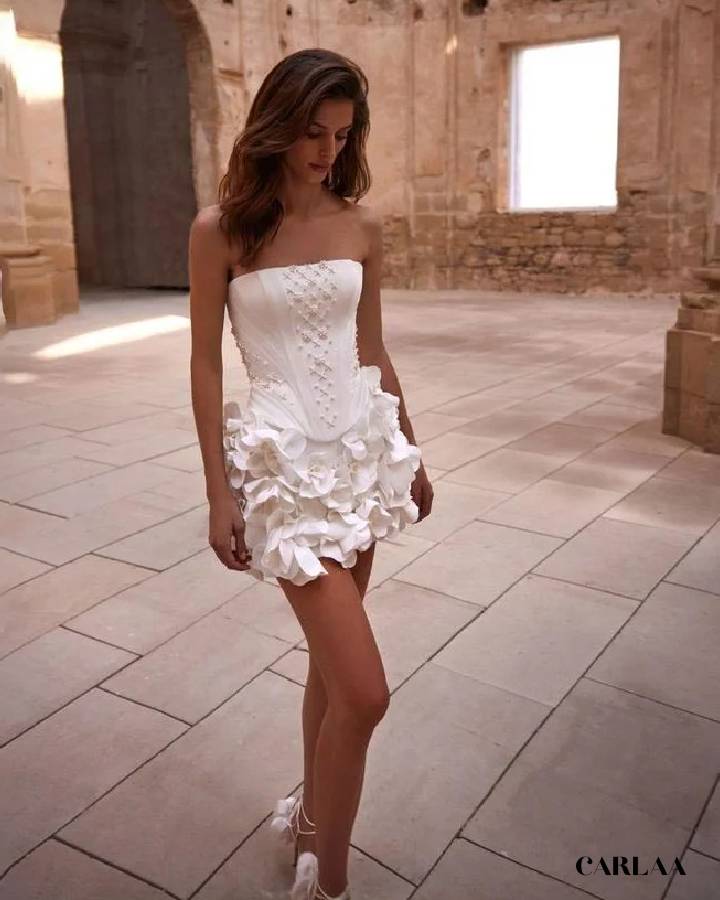 Robe courte femme mariage