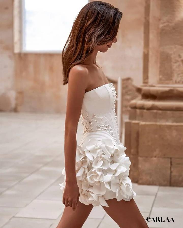 Robe courte femme mariage