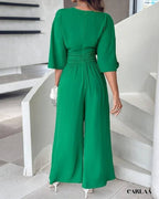 Combinaison verte fluide