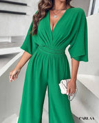 Combinaison verte fluide