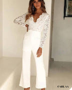 White bridal jumpsuit