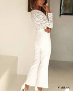 White bridal jumpsuit