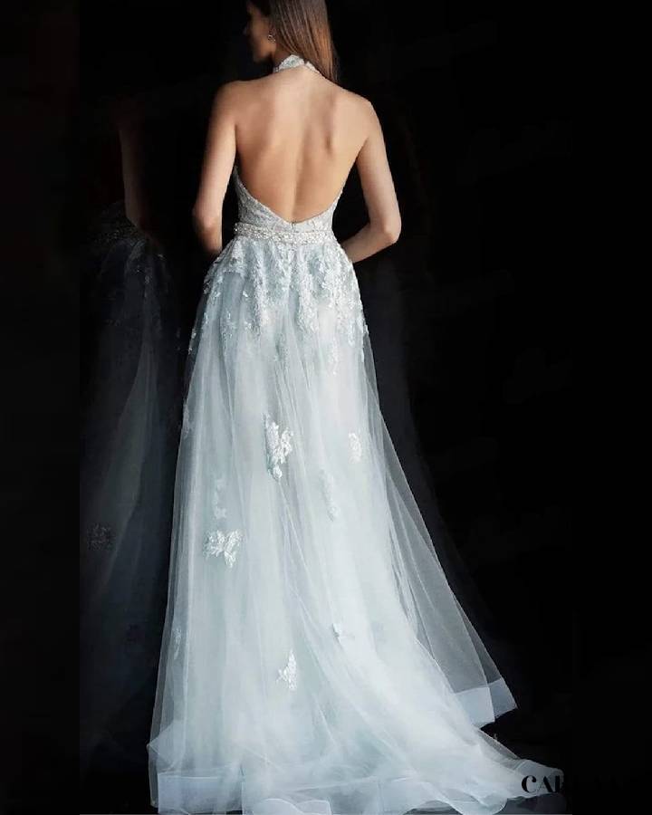 Combinaison mariée avec traîne