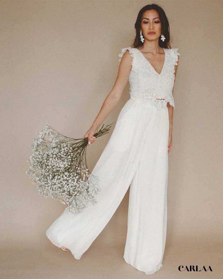 Ensemble pantalon fluide pour mariage