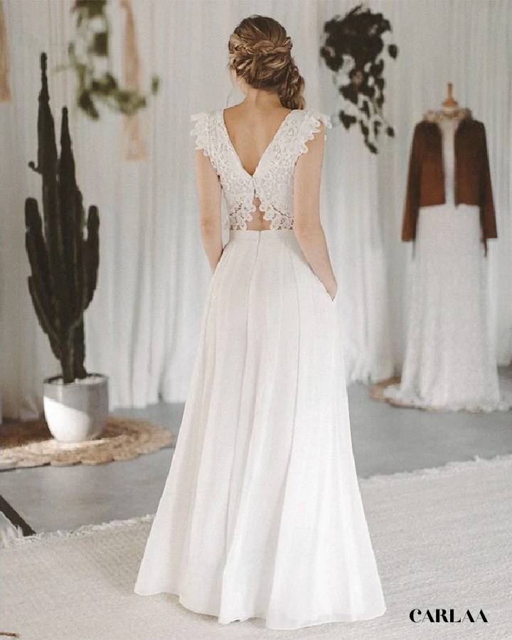 Ensemble pantalon fluide pour mariage