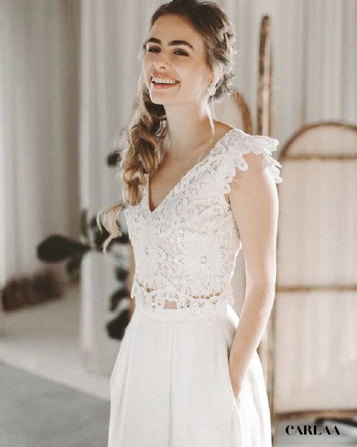 Ensemble pantalon fluide pour mariage