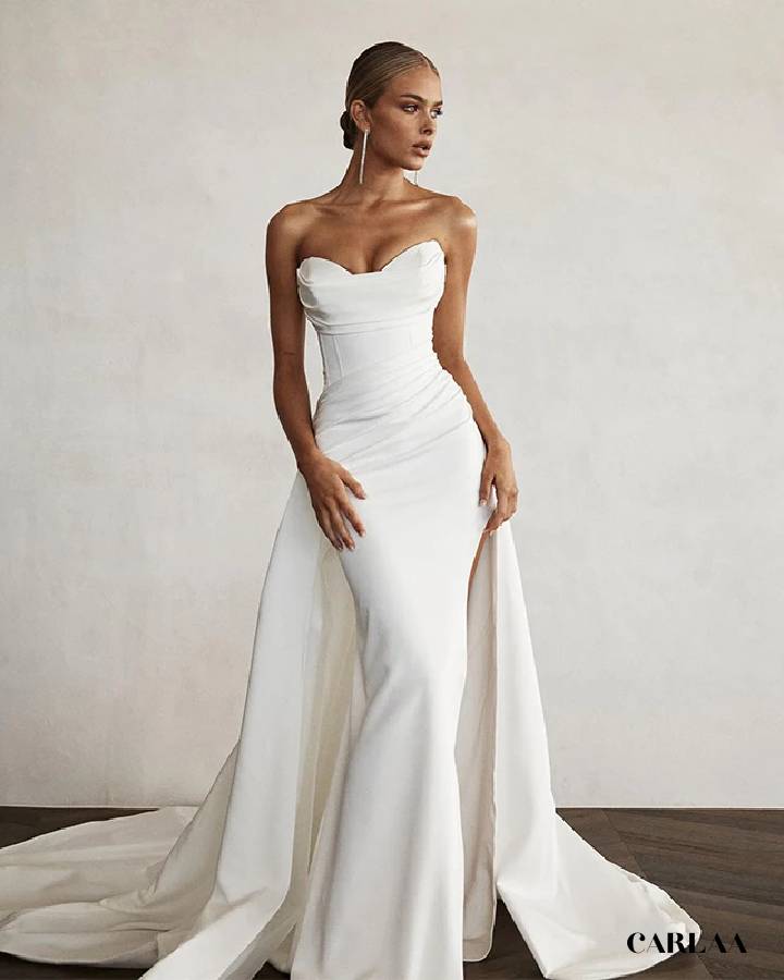 Robe de mariée sirène bohème