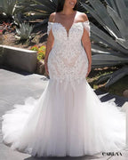 Plus size long dress for wedding