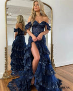 Long elegant and chic evening dresses