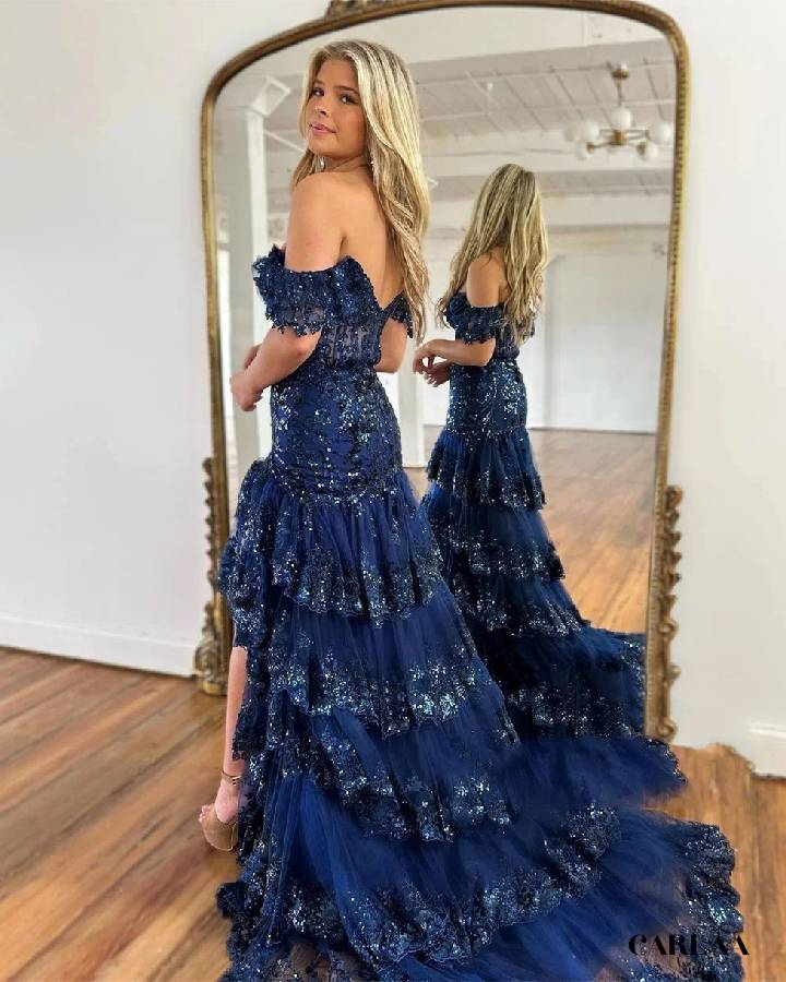 Long elegant and chic evening dresses