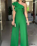 Women's green wedding jumpsuit