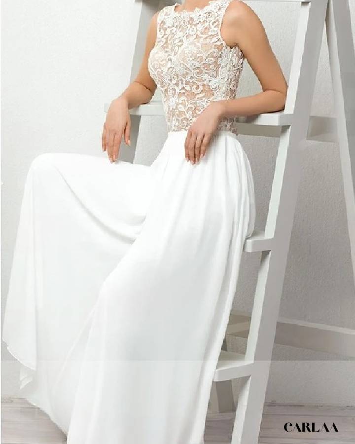Elegant women's wedding jumpsuit