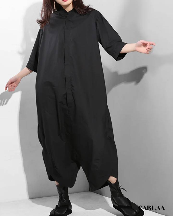 Combinaison noire jambe large