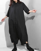 Combinaison noire jambe large