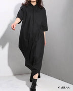 Combinaison noire jambe large
