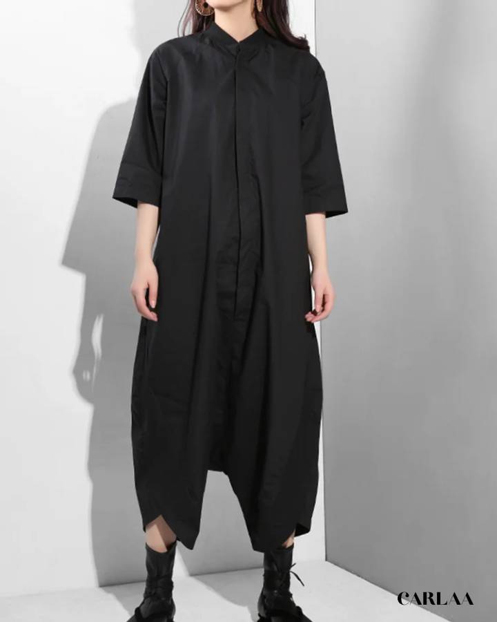 Combinaison noire jambe large