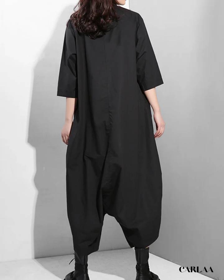 Combinaison noire jambe large